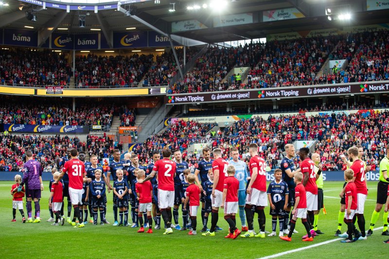 <em>Kristiansund Ballklubb vs. Manchester United at Ullevaal Stadium 30th July 2019. </em>