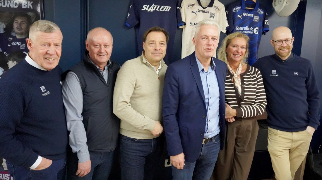 Styret ved Odd Einar Folland (fra venstre), Magne Fiskvik, Frode Tolcsiner, Peter Offenberg, Merethe Kjellnes og Martin M. Williams.