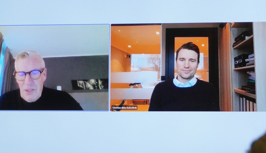 Christian Gauseth presenterte seg for de ansatte i KBK under et digitalt møte fredag formiddag, sammen med styreleder Odd Einar Folland.