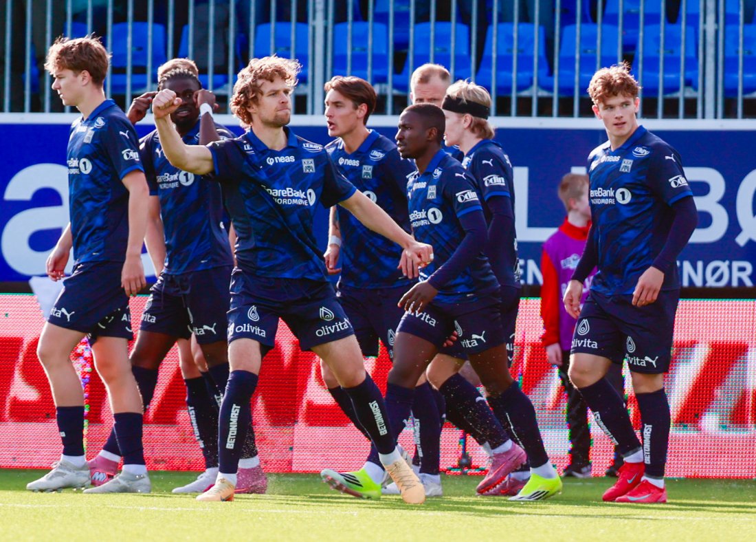 KBK kunne juble på Nordmøre stadion. Foto: NTB