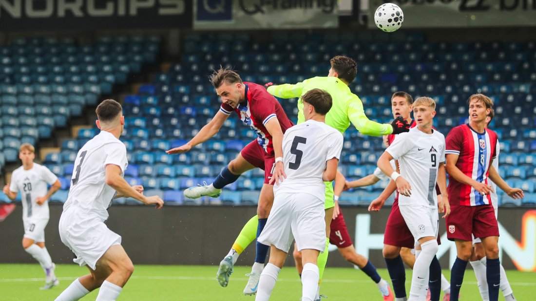 Niklas Ødegård scoret mot Slovenia under forrige U21-samling. Foto: NTB