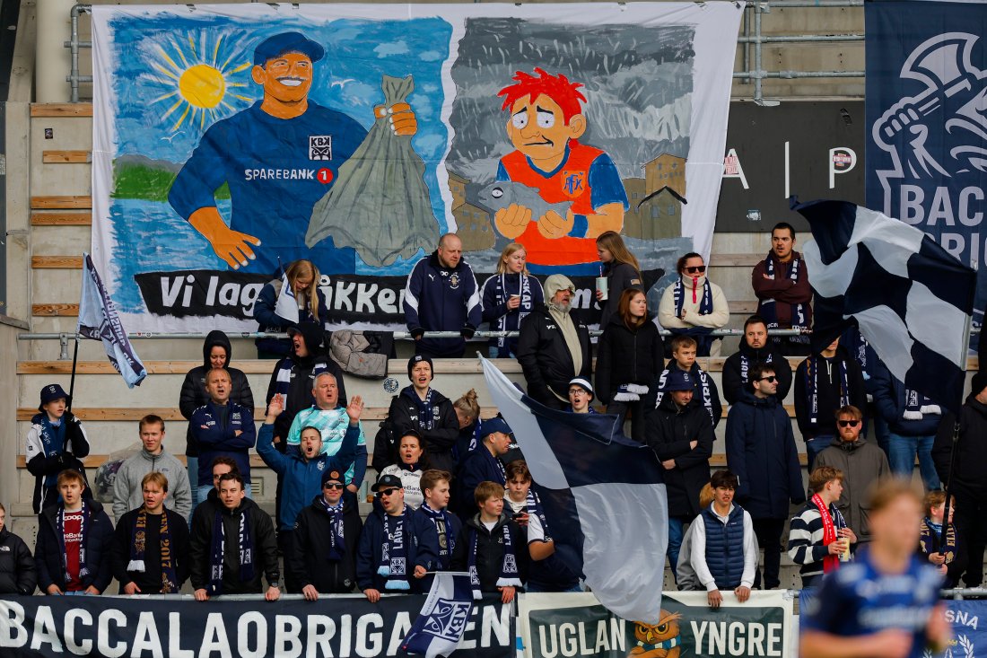 KBK fikk god støtte fra tribunen på bortebane. Foto: NTB