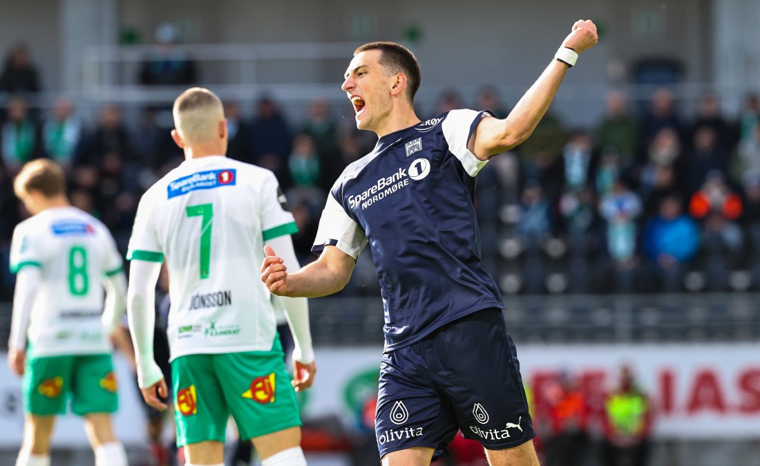 David Tufekcic brukte mindre enn to minutter på å score årets første KBK-mål i Eliteserien. Foto: NTB