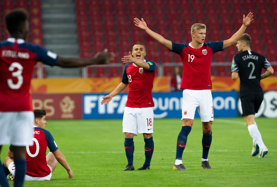 Tobias Svendsen spilte U20-VM for Norge i 2019. Foto: NTB