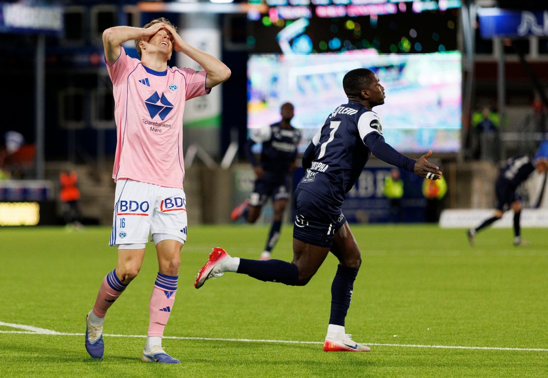 Mustapha Isah jubler for 1-1-scoringen hjemme mot Molde. Begge foto: NTB